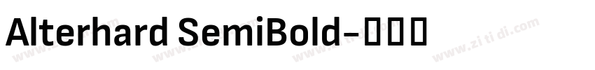 Alterhard SemiBold字体转换